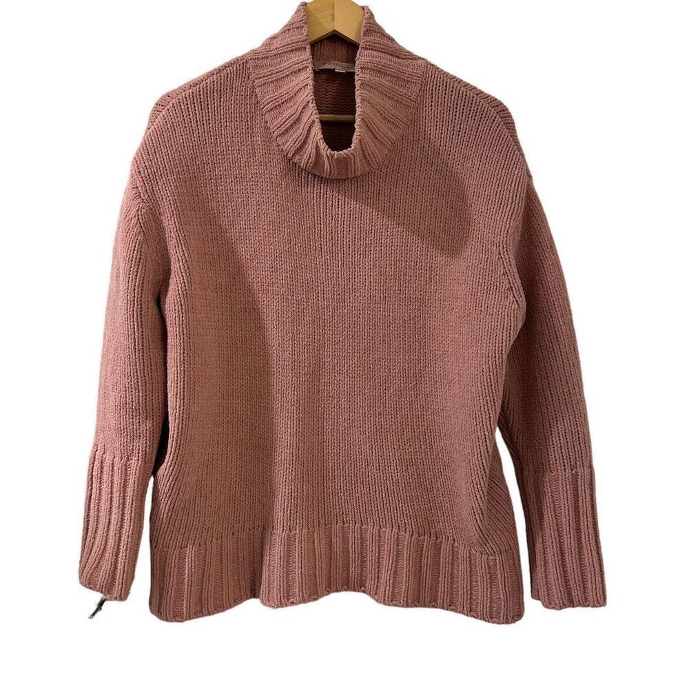 Philosophy Chunky Sweater Mauve Pink Cowl Neck Medium